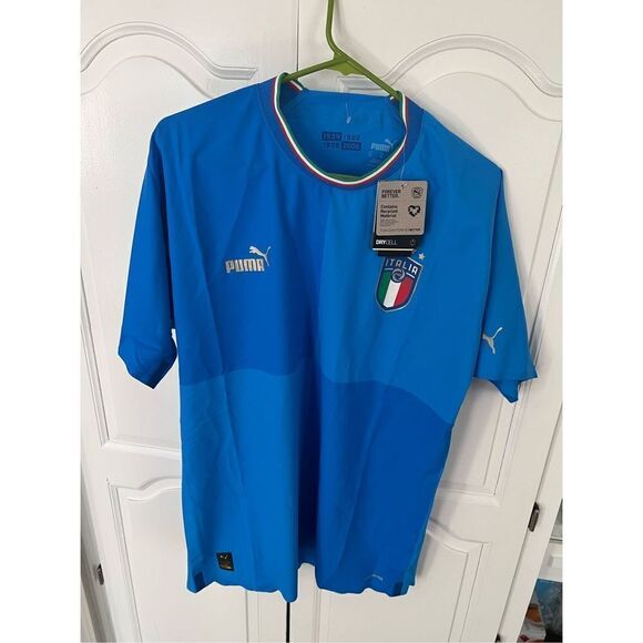 Puma Italy National Team Blue 2022/23 Home Authentic Blank Jersey XL
